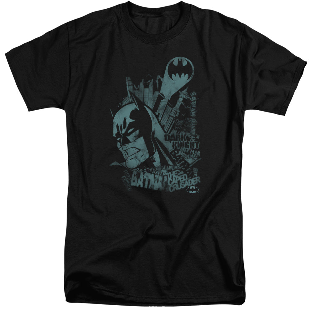 Batman Comics Gritted Teeth Men's 18/1 Tall Cotton Short-Sleeve T-Shirt