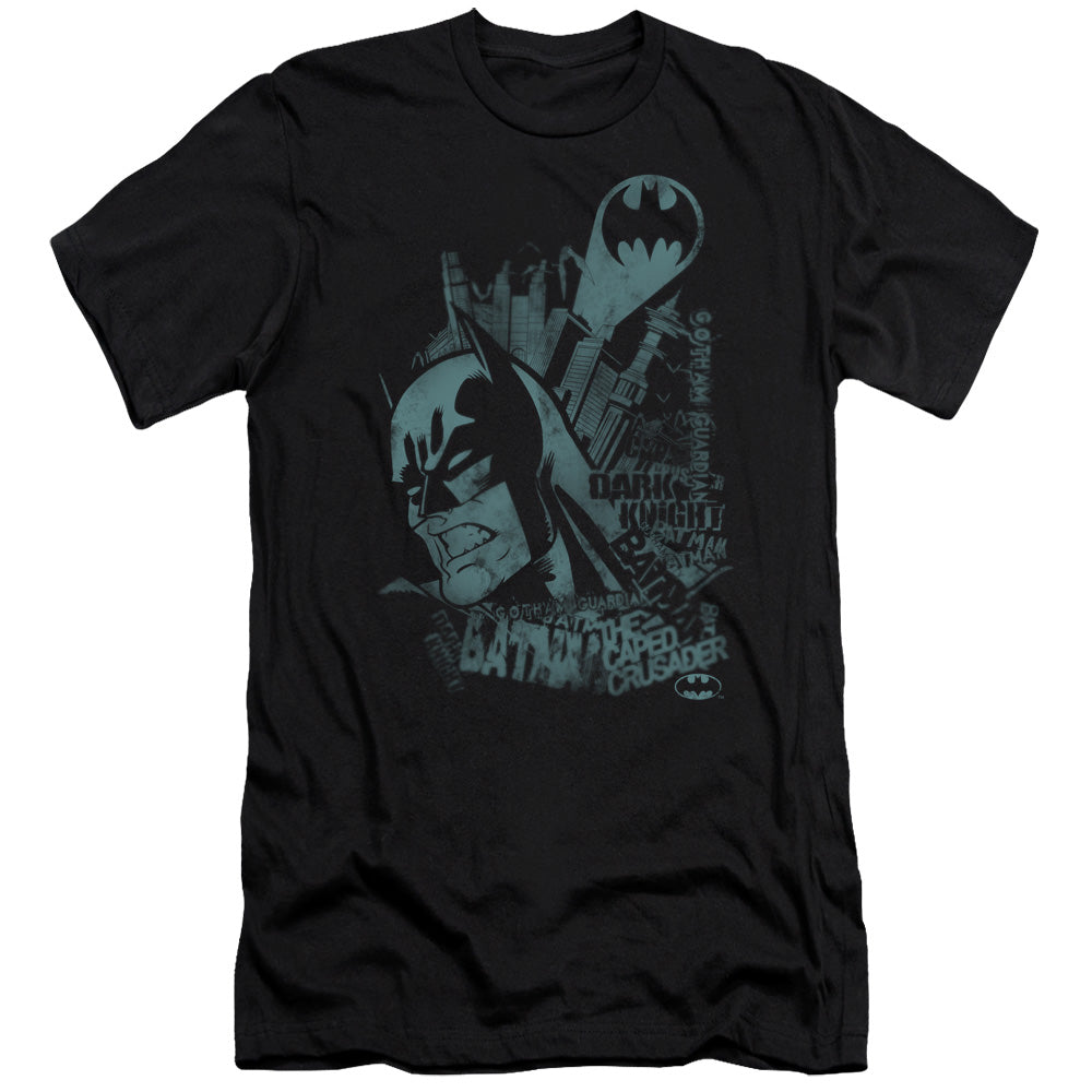 Batman Comics Gritted Teeth Men's Ultra-Soft 30/1 Cotton Slim Short-Sleeve T-Shirt