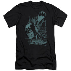 Batman Comics Gritted Teeth Men's Ultra-Soft 30/1 Cotton Slim Short-Sleeve T-Shirt