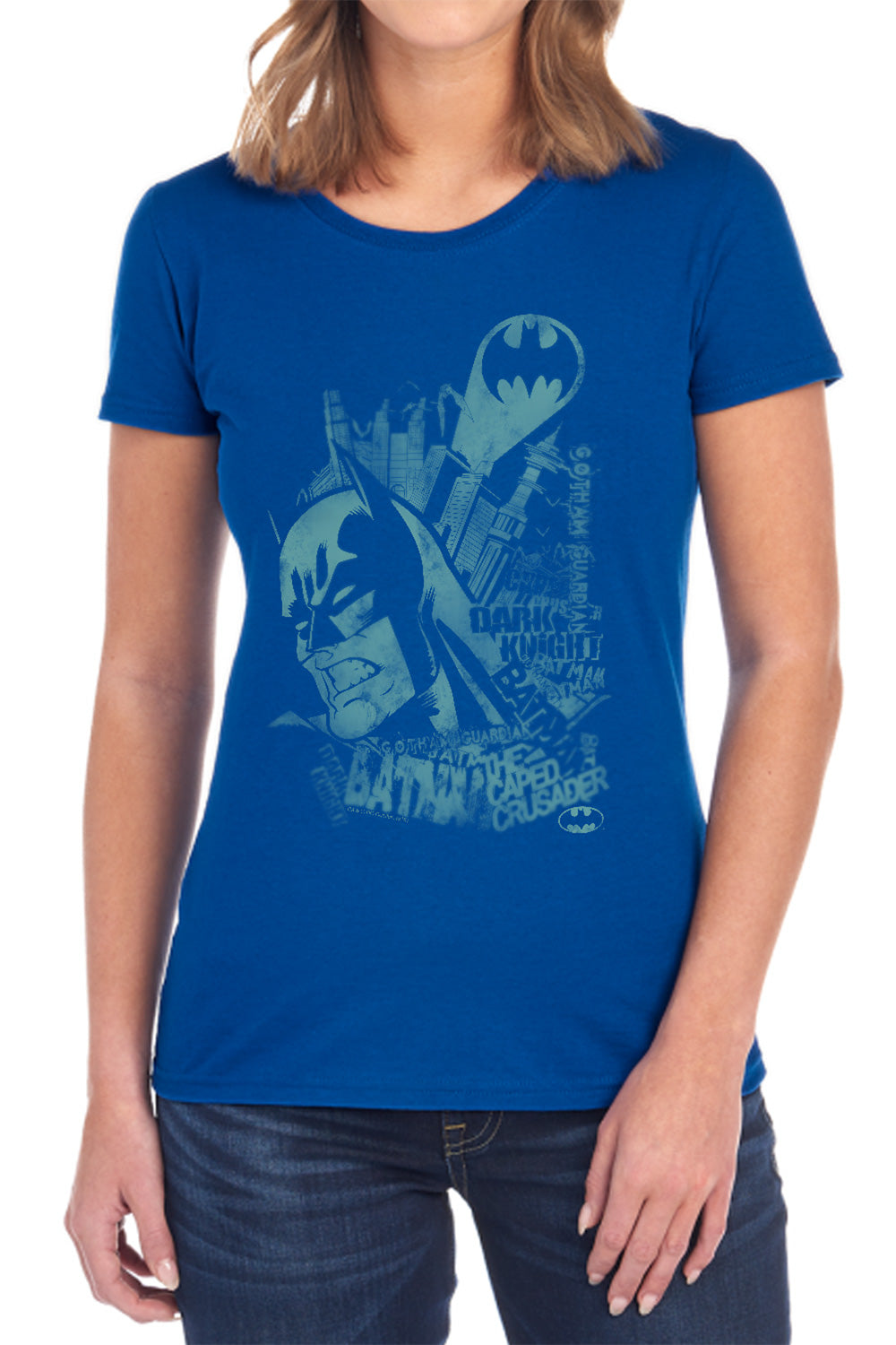 Batman Comics Gritted Teeth Women's 18/1 Cotton Short-Sleeve T-Shirt