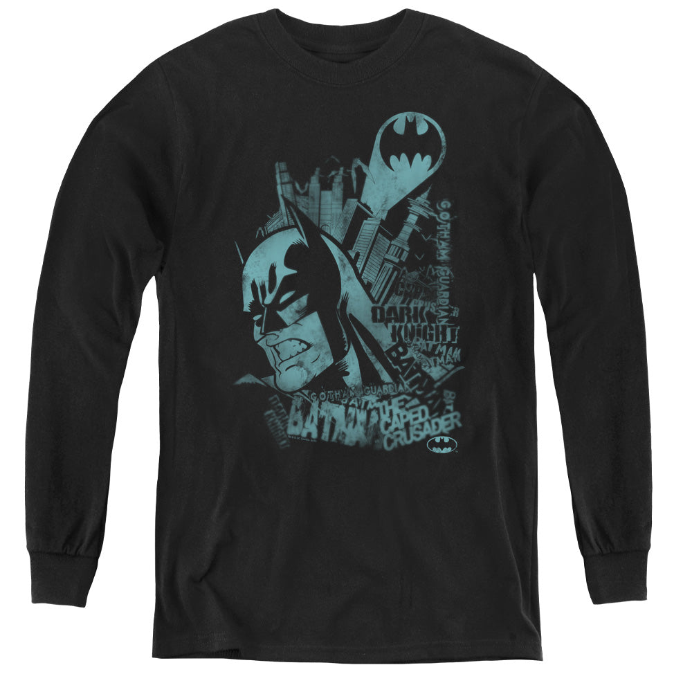 Batman Comics Gritted Teeth Youth Long-Sleeve T-Shirt