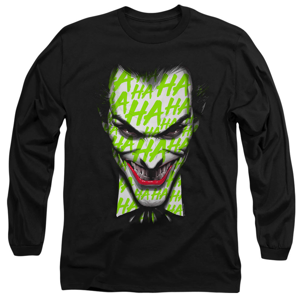 Batman Comics Ha Ha Smile Men's 18/1 Cotton Long-Sleeve T-Shirt