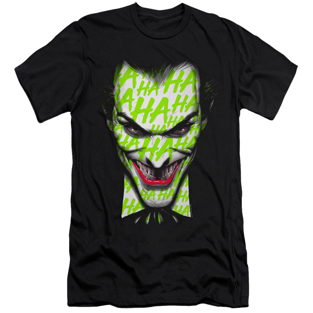 Batman Comics Ha Ha Smile Men's Ultra-Soft 30/1 Cotton Slim Short-Sleeve T-Shirt