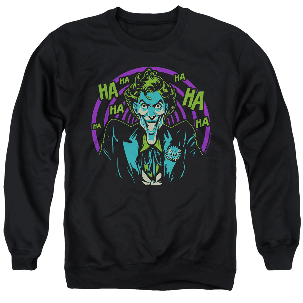 Batman Comics Hahaha Men's Crewneck 50 50 Poly Long-Sleeve T-Shirt