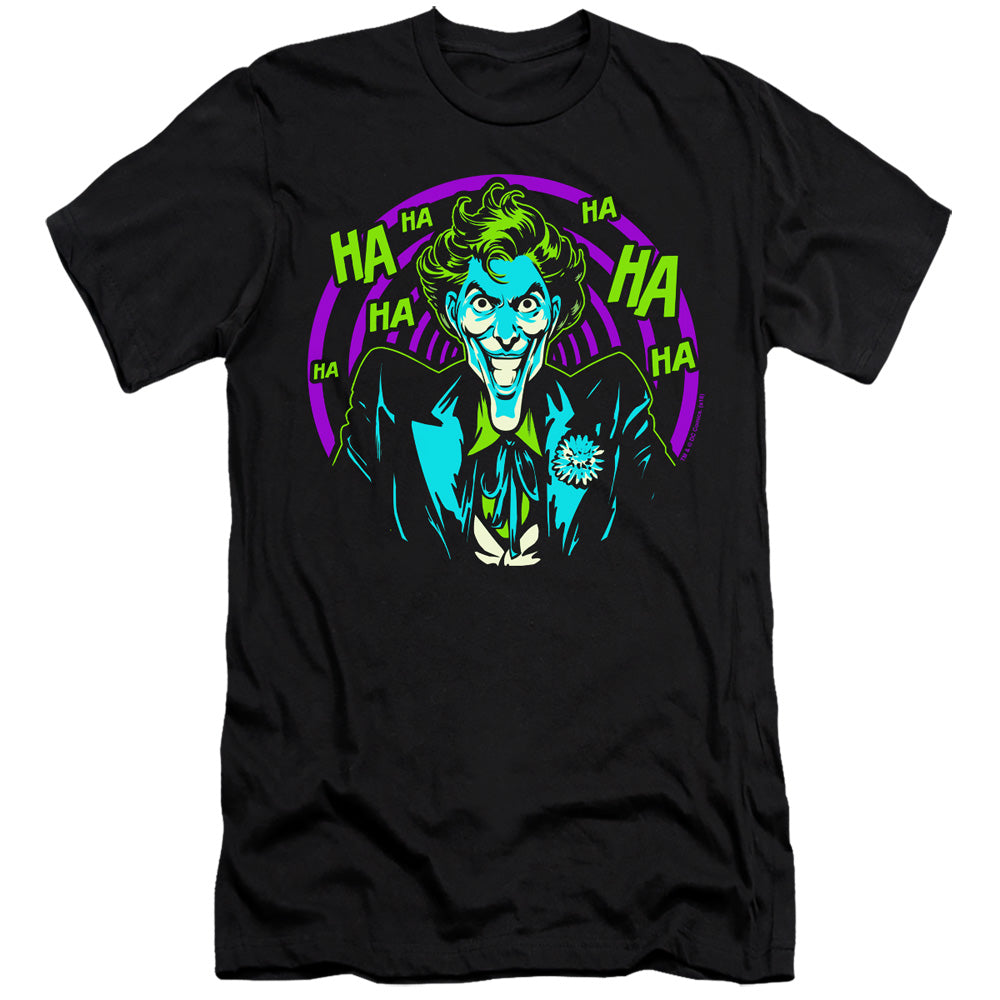 Batman Comics Hahaha Men's Ultra-Soft 30/1 Cotton Slim Short-Sleeve T-Shirt