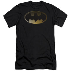 Batman Comics Halftone Bat Men's Ultra-Soft 30/1 Cotton Slim Short-Sleeve T-Shirt