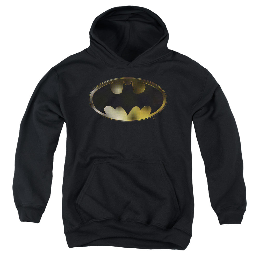 Batman Comics Halftone Bat Youth Cotton Poly Pull-Over Hoodie