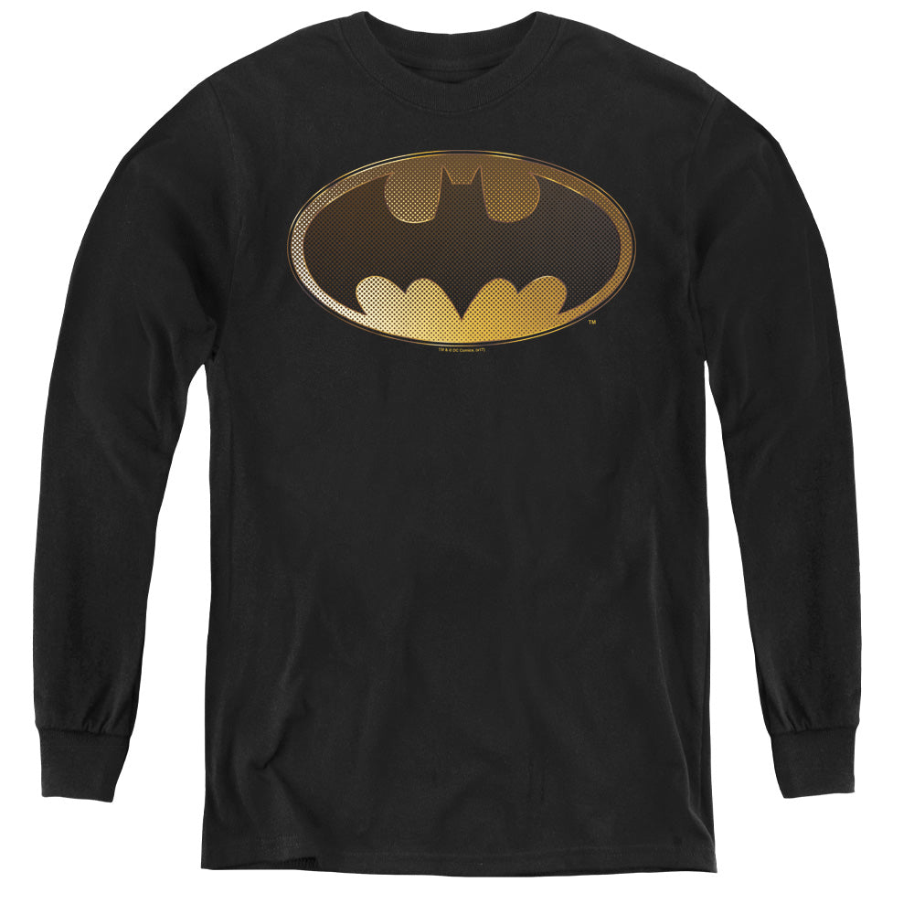 Batman Comics Halftone Bat Youth Long-Sleeve T-Shirt