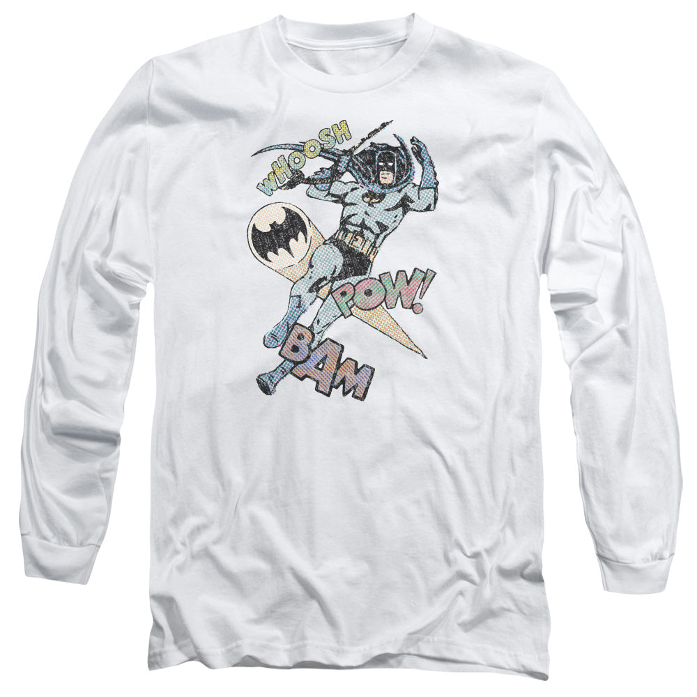 Batman Comics Halftone Swing Men's 18/1 Cotton Long-Sleeve T-Shirt