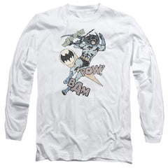 Batman Comics Halftone Swing Men's 18/1 Cotton Long-Sleeve T-Shirt