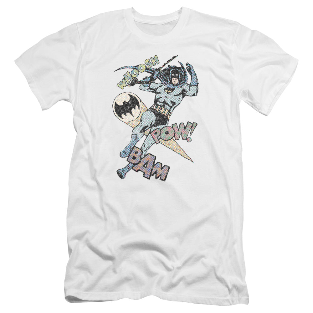 Batman Comics Halftone Swing Men's Ultra-Soft 30/1 Cotton Slim Short-Sleeve T-Shirt
