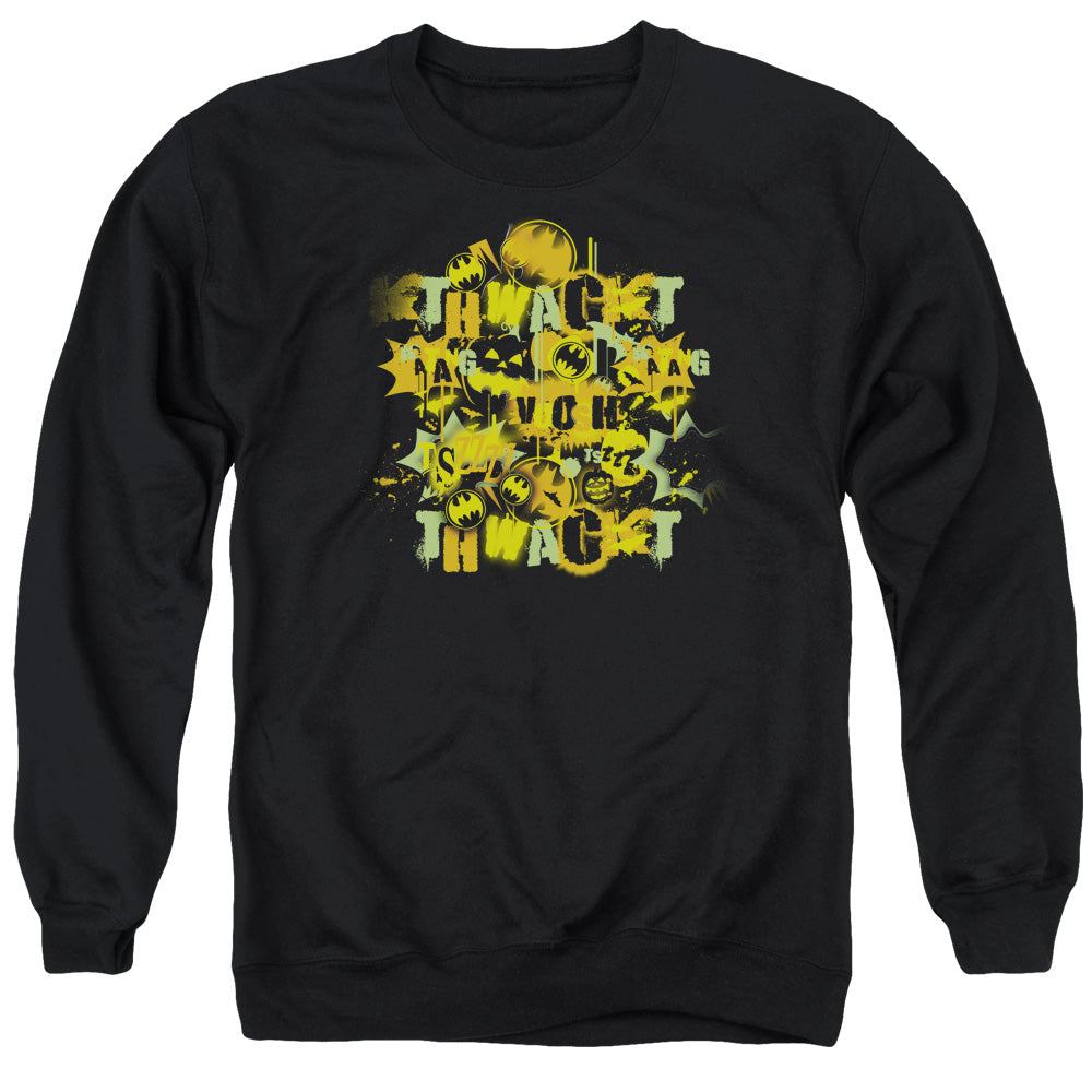 Batman Comics Halloween Knight Sounds Men's Crewneck 50 50 Poly Long-Sleeve T-Shirt