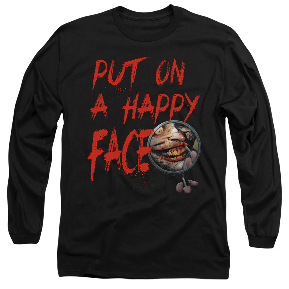 Batman Comics Happy Face Men's 18/1 Cotton Long-Sleeve T-Shirt