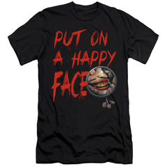 Batman Comics Happy Face Men's Ultra-Soft 30/1 Cotton Slim Short-Sleeve T-Shirt