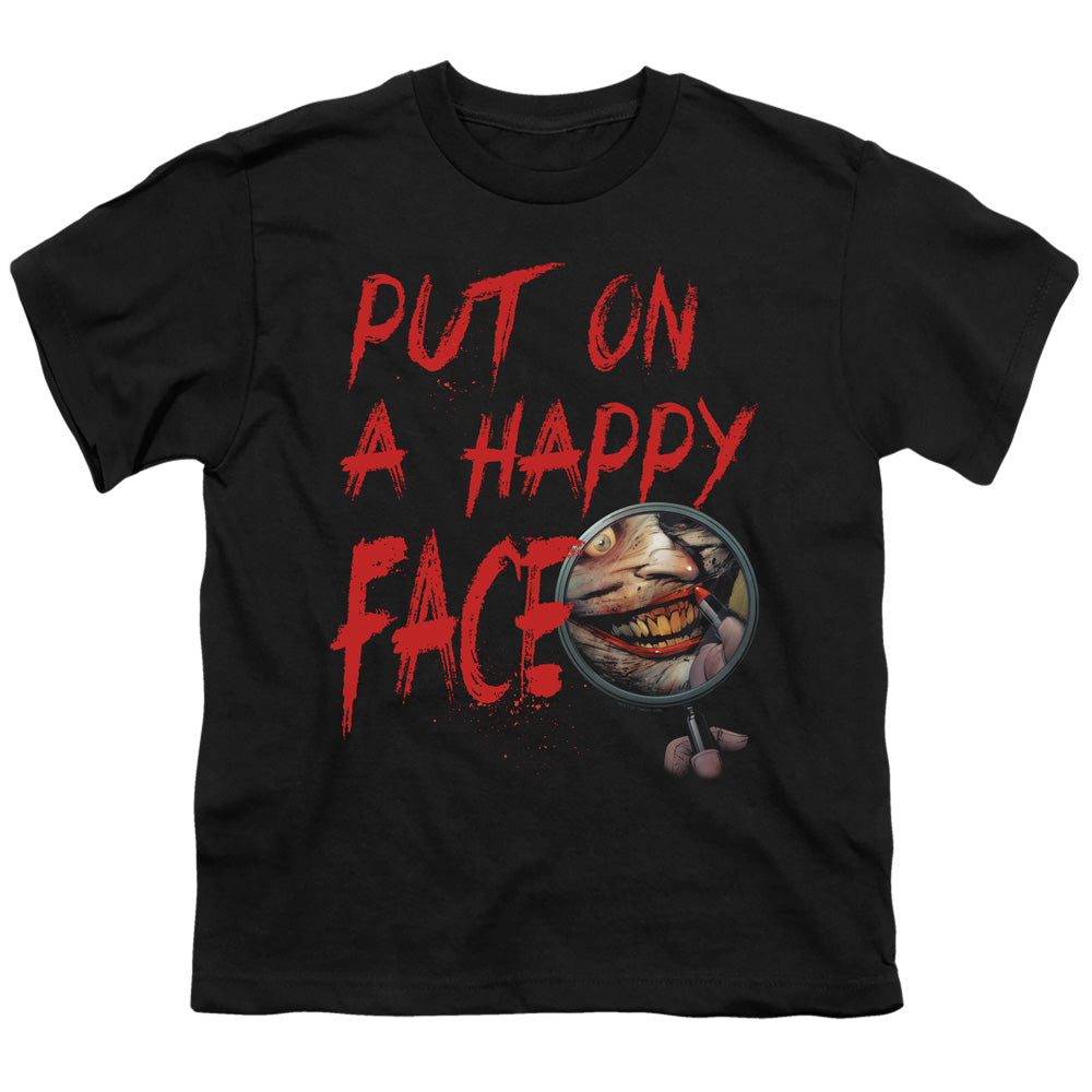 Batman Comics Happy Face Youth 18/1 100% Cotton Short-Sleeve T-Shirt