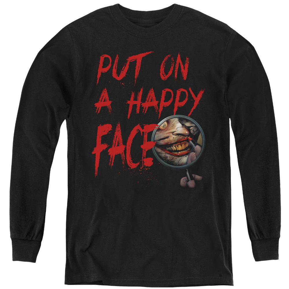 Batman Comics Happy Face Youth Long-Sleeve T-Shirt
