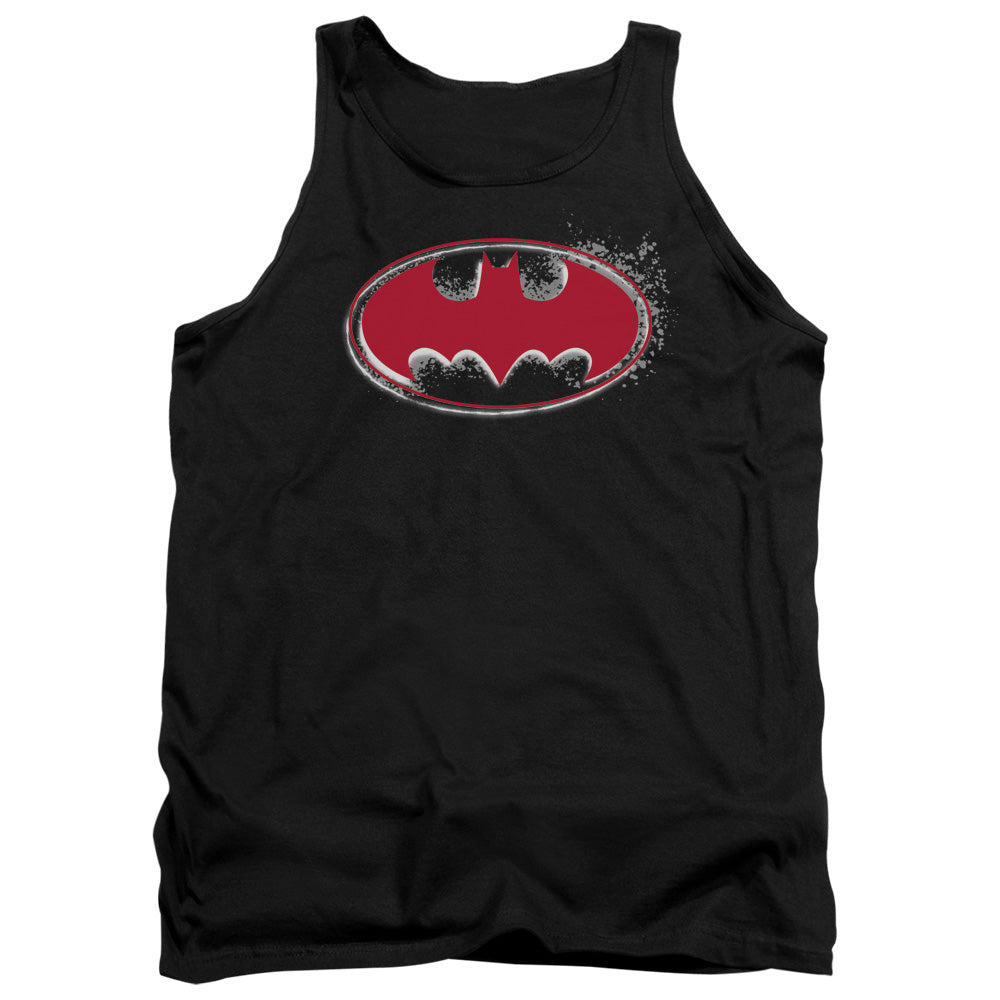 Batman Comics Hardcore Noir Bat Logo Men's 18/1 Cotton Tank Top