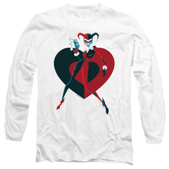 Batman Comics Harely  Heart Men's 18/1 Cotton Long-Sleeve T-Shirt