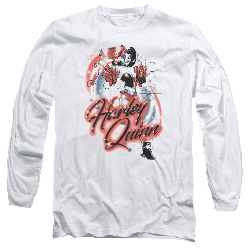 Batman Comics Harley Airbrush Men's 18/1 Cotton Long-Sleeve T-Shirt