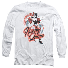 Batman Comics Harley Airbrush Men's 18/1 Cotton Long-Sleeve T-Shirt