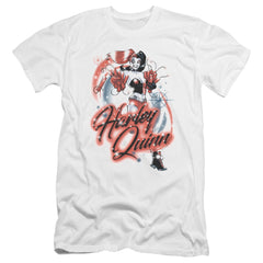 Batman Comics Harley Airbrush Men's Ultra-Soft 30/1 Cotton Slim Short-Sleeve T-Shirt