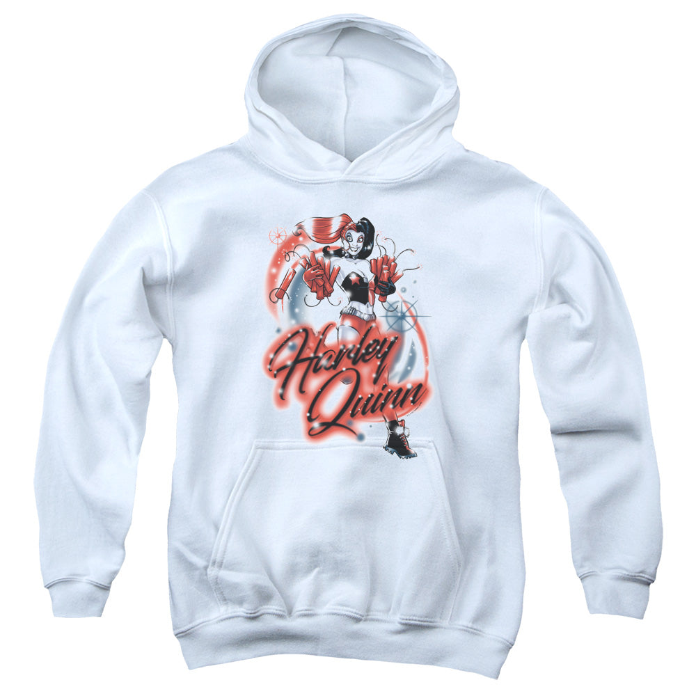 Batman Comics Harley Airbrush Youth Cotton Poly Pull-Over Hoodie