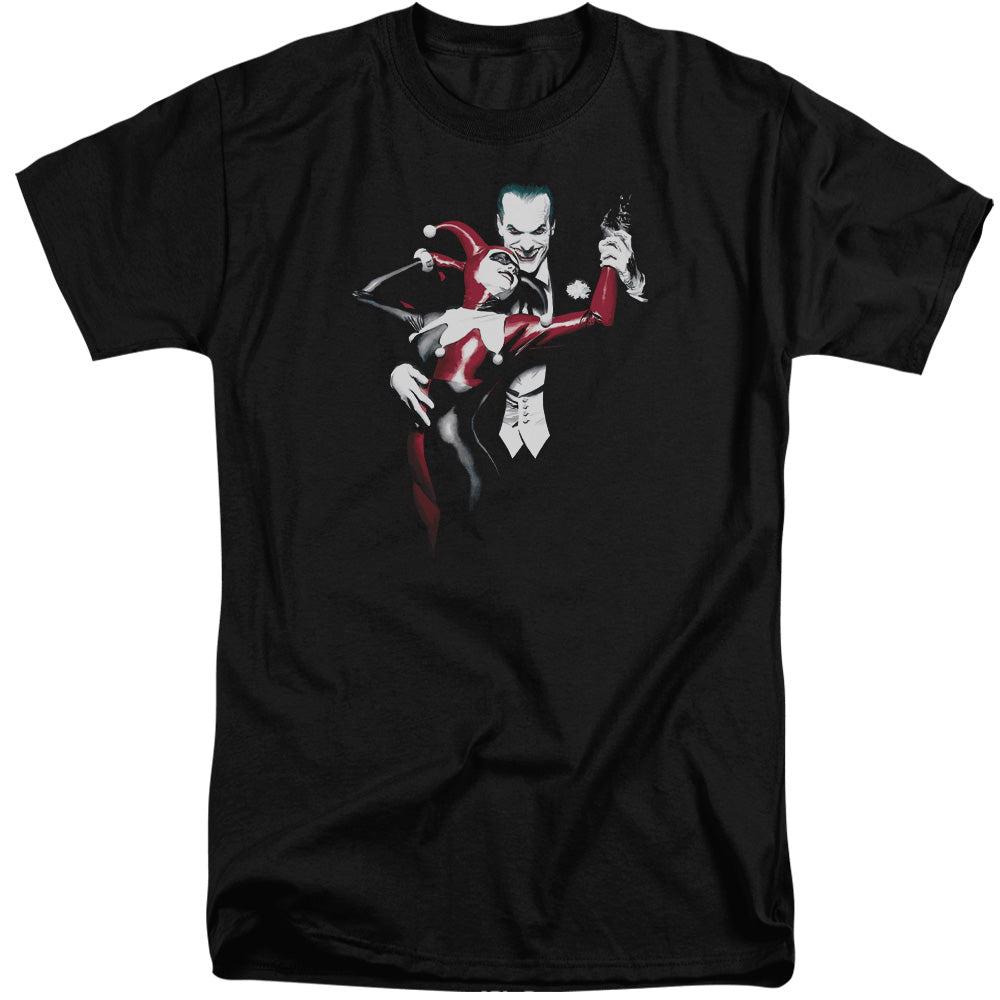 Batman Comics Harley And Joker Men's 18/1 Tall Cotton Short-Sleeve T-Shirt