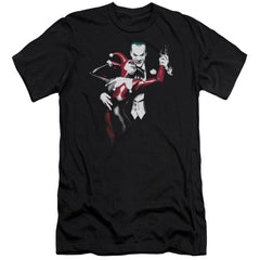 Batman Comics Harley And Joker Men's Ultra-Soft 30/1 Cotton Slim Short-Sleeve T-Shirt