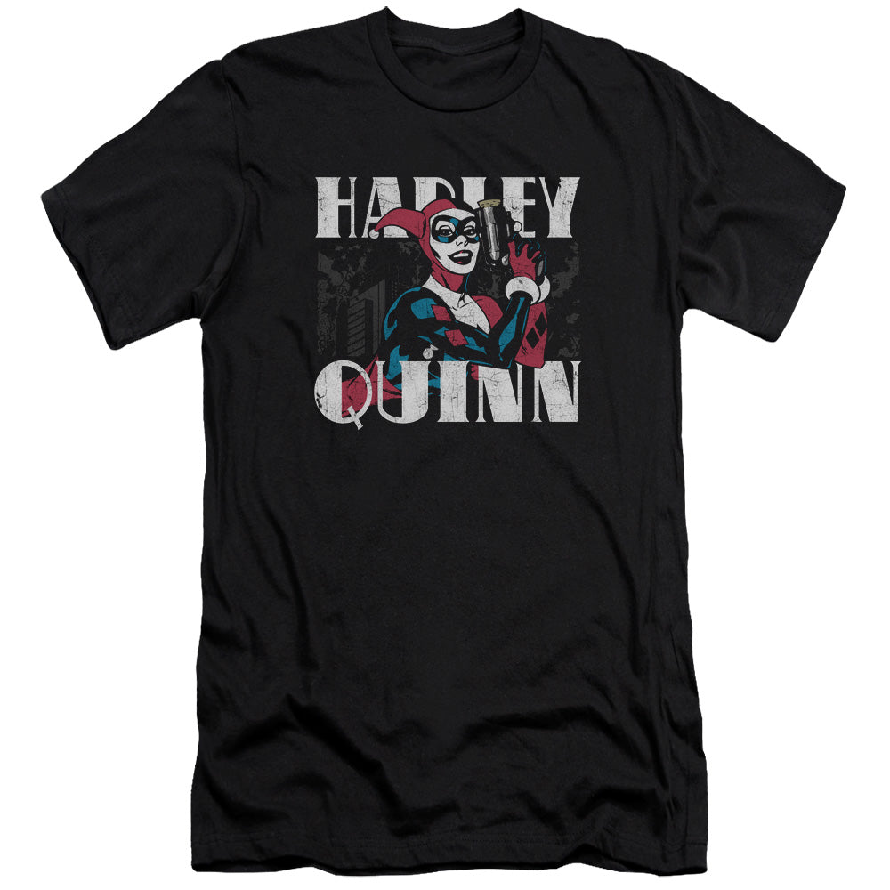 Batman Comics Harley Bold Men's Ultra-Soft 30/1 Cotton Slim Short-Sleeve T-Shirt