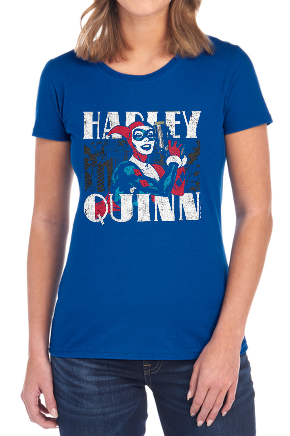Batman Comics Harley Bold Women's 18/1 Cotton Short-Sleeve T-Shirt
