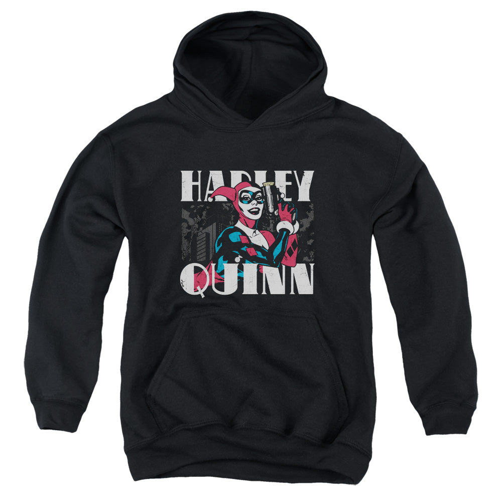 Batman Comics Harley Bold Youth Cotton Poly Pull-Over Hoodie