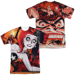 Batman Comics Harley Cooke Cover (Front/Back Print) Men's Regular Fit Polyester Short-Sleeve T-Shirt