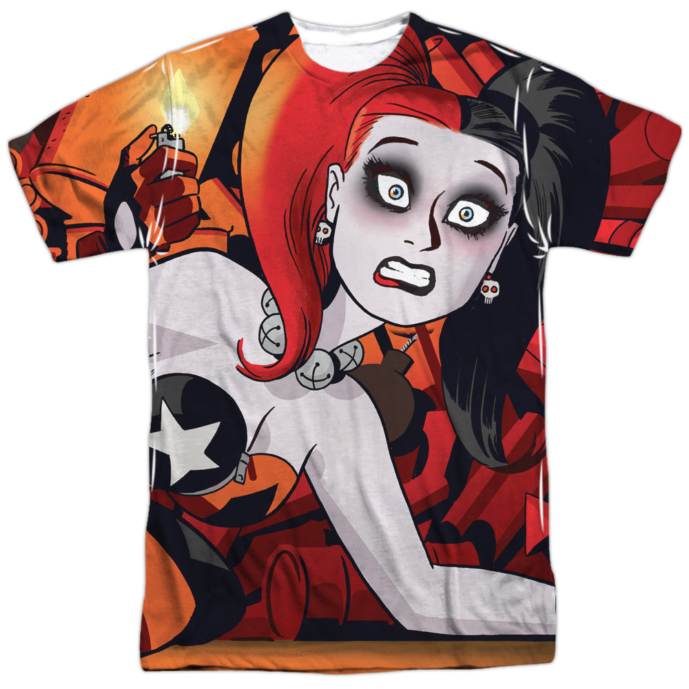 Batman Comics Harley Cooke Cover Men's Regular Fit Polyester Short-Sleeve T-Shirt