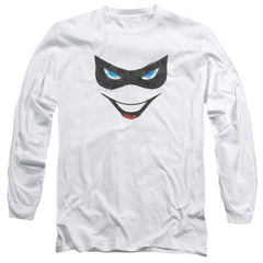 Batman Comics Harley Face Men's 18/1 Cotton Long-Sleeve T-Shirt