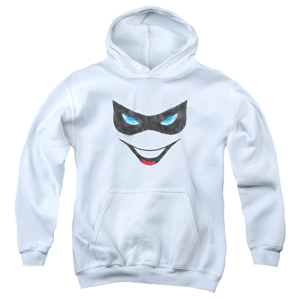 Batman Comics Harley Face Youth Cotton Poly Pull-Over Hoodie