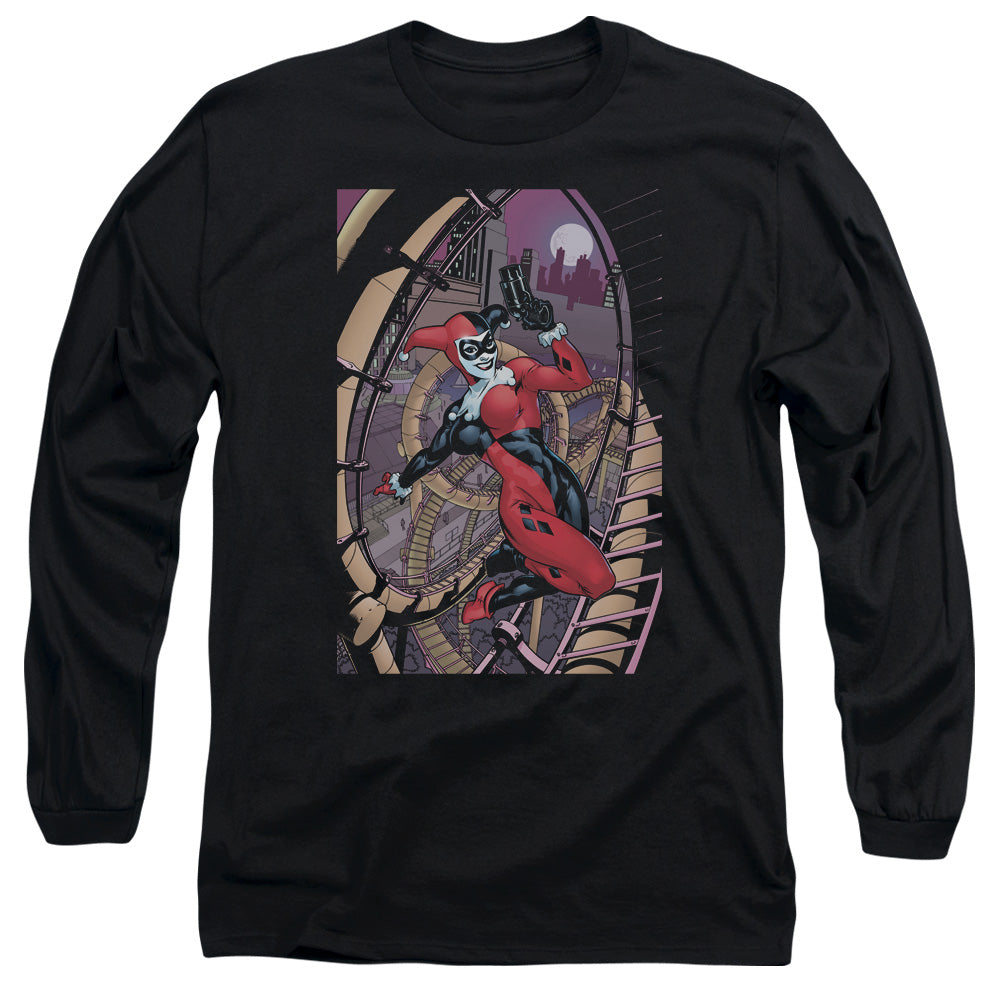 Batman Comics Harley First Men's 18/1 Cotton Long-Sleeve T-Shirt