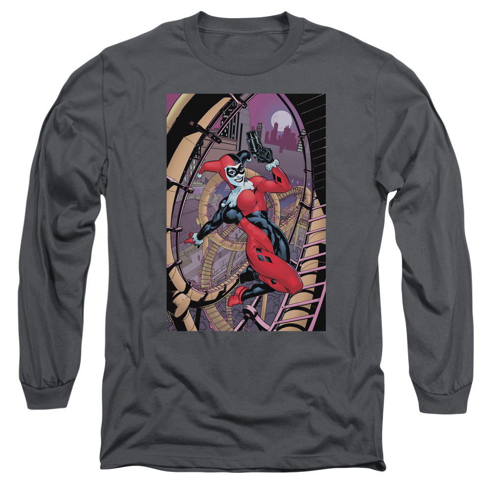 Batman Comics Harley First Men's 18/1 Cotton Long-Sleeve T-Shirt