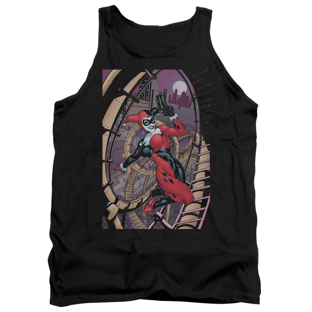 Batman Comics Harley First Men's 18/1 Cotton Tank Top