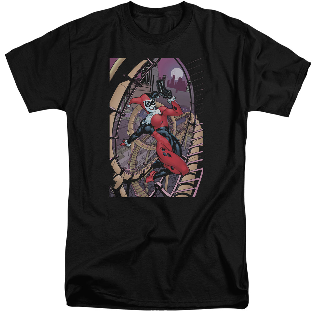 Batman Comics Harley First Men's 18/1 Tall Cotton Short-Sleeve T-Shirt