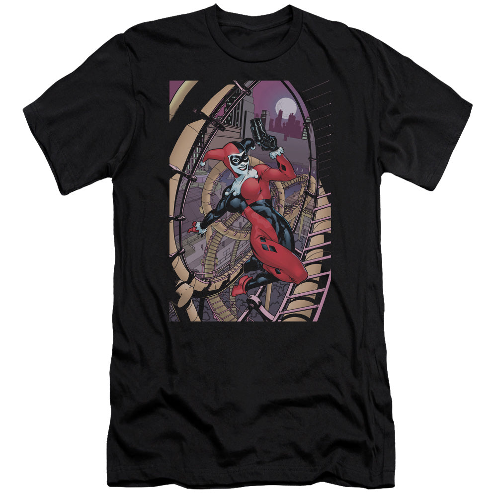 Batman Comics Harley First Men's Ultra-Soft 30/1 Cotton Slim Short-Sleeve T-Shirt