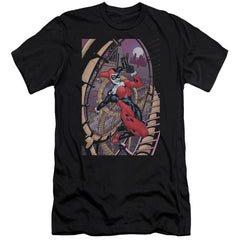 Batman Comics Harley First Men's Ultra-Soft 30/1 Cotton Slim Short-Sleeve T-Shirt