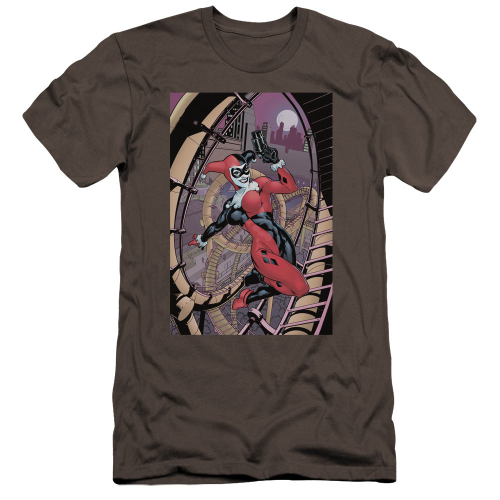 Batman Comics Harley First Men's Ultra-Soft 30/1 Cotton Slim Short-Sleeve T-Shirt