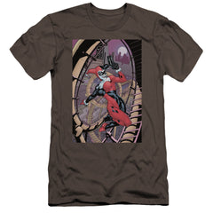 Batman Comics Harley First Men's Ultra-Soft 30/1 Cotton Slim Short-Sleeve T-Shirt