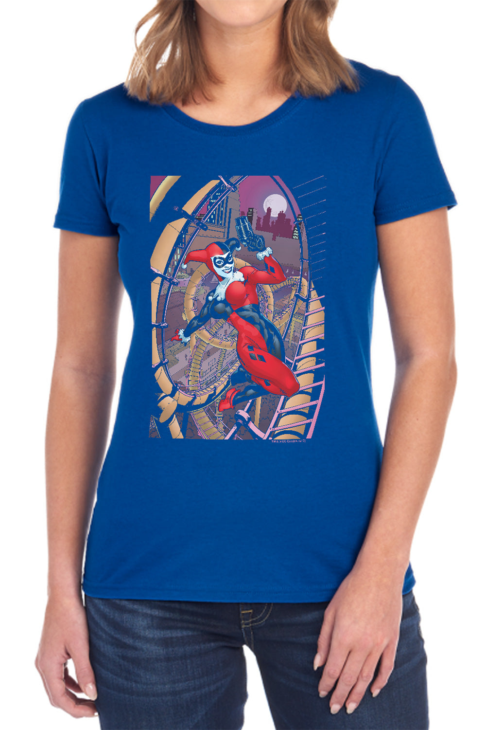 Batman Comics Harley First Women's 18/1 Cotton Short-Sleeve T-Shirt