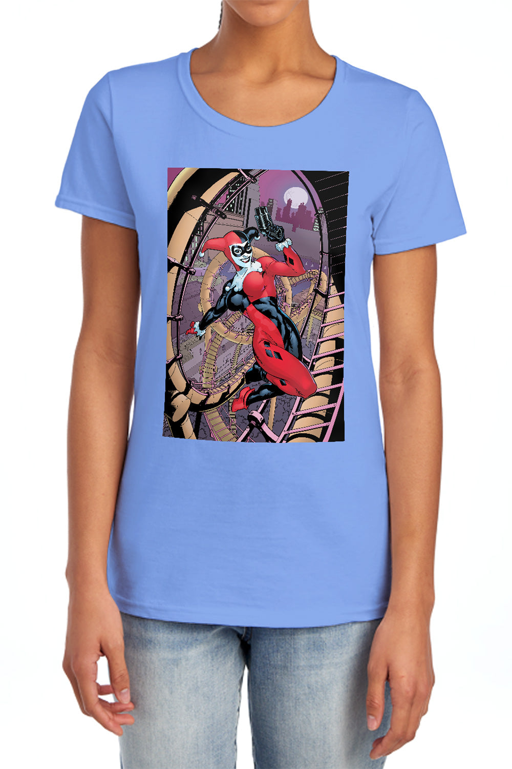Batman Comics Harley First Women's 18/1 Cotton Short-Sleeve T-Shirt