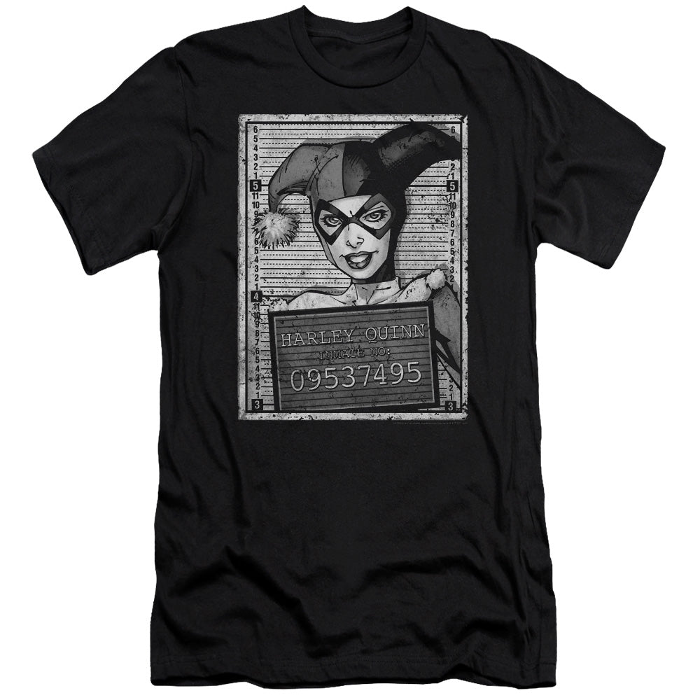Batman Comics Harley Inmate Men's Ultra-Soft 30/1 Cotton Slim Short-Sleeve T-Shirt