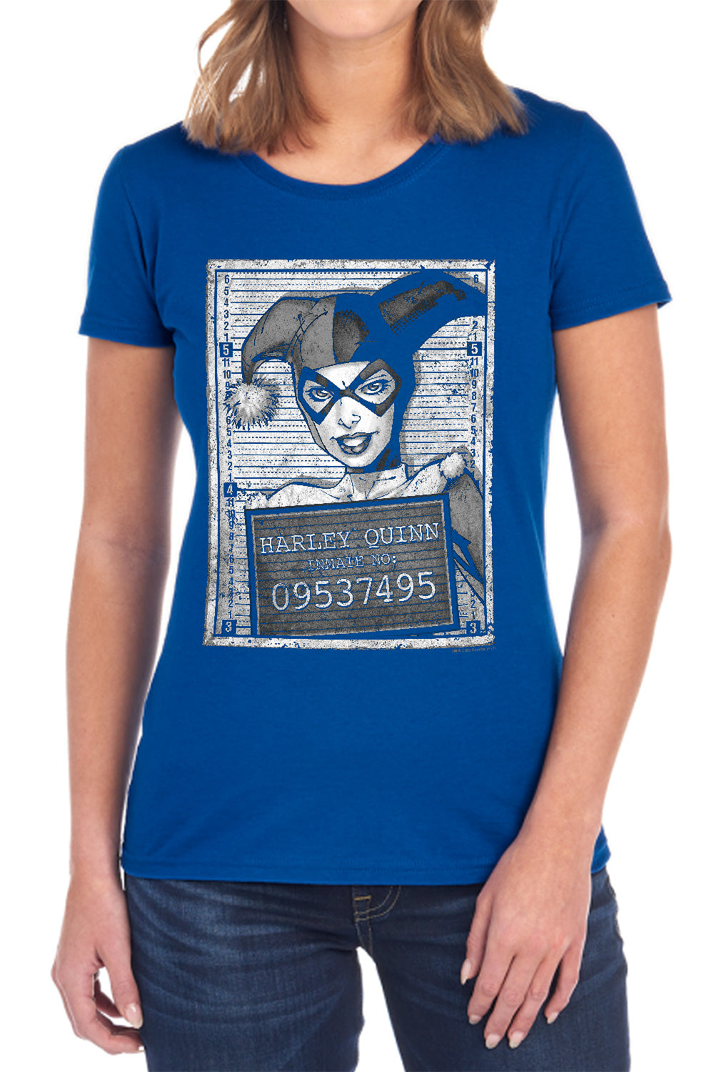 Batman Comics Harley Inmate Women's 18/1 Cotton Short-Sleeve T-Shirt