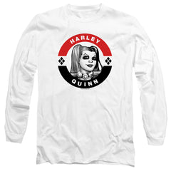 Batman Comics Harley President Circle Men's 18/1 Cotton Long-Sleeve T-Shirt