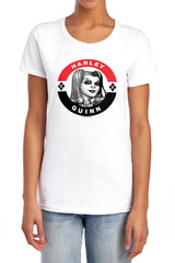 Batman Comics Harley President Circle Women's 18/1 Cotton Short-Sleeve T-Shirt