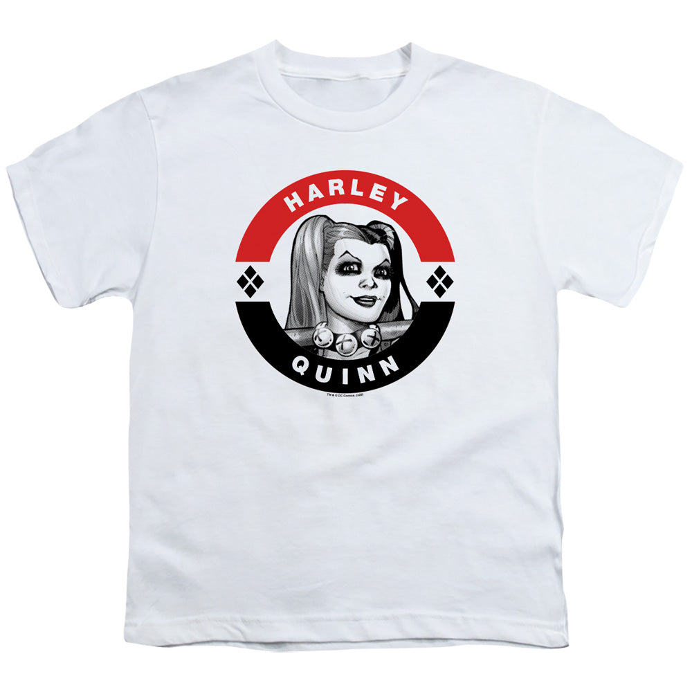 Batman Comics Harley President Circle Youth 18/1 100% Cotton Short-Sleeve T-Shirt